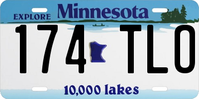 MN license plate 174TLO