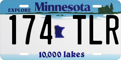 MN license plate 174TLR