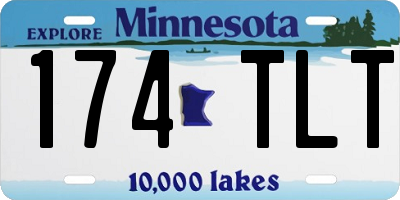 MN license plate 174TLT