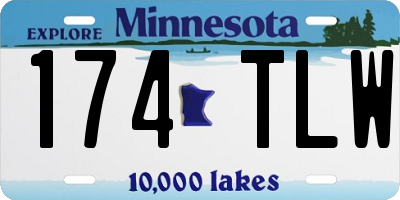 MN license plate 174TLW