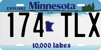 MN license plate 174TLX