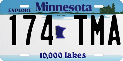 MN license plate 174TMA