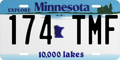 MN license plate 174TMF