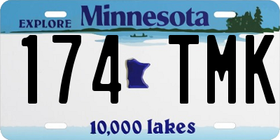 MN license plate 174TMK