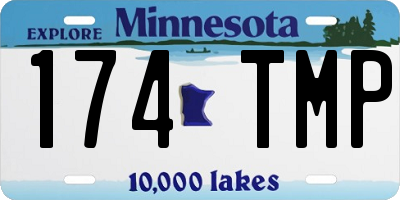 MN license plate 174TMP
