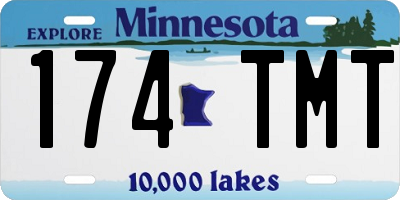 MN license plate 174TMT