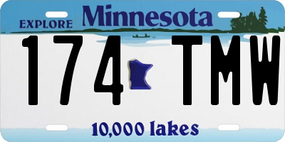 MN license plate 174TMW