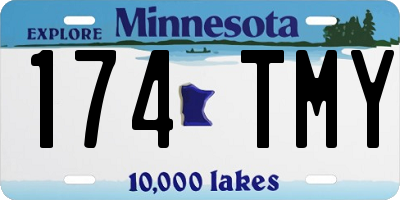 MN license plate 174TMY