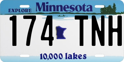 MN license plate 174TNH