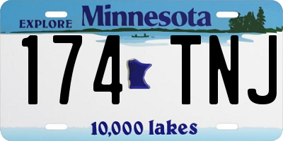 MN license plate 174TNJ
