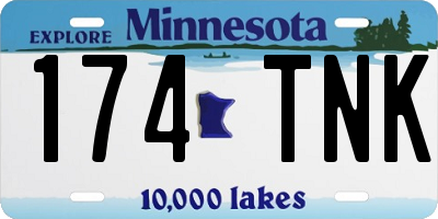 MN license plate 174TNK