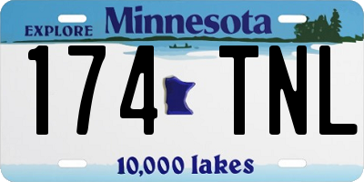 MN license plate 174TNL