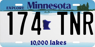 MN license plate 174TNR