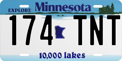 MN license plate 174TNT