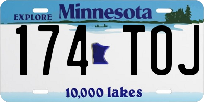 MN license plate 174TOJ