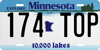 MN license plate 174TOP