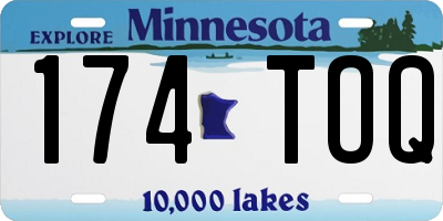 MN license plate 174TOQ