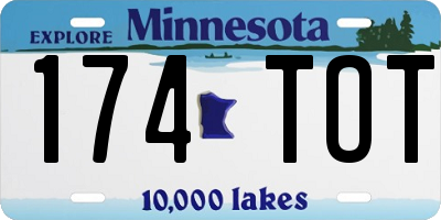 MN license plate 174TOT