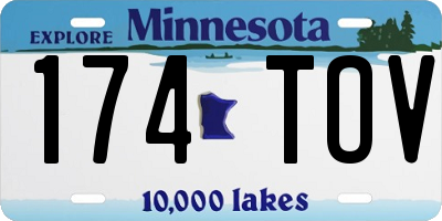 MN license plate 174TOV