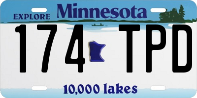 MN license plate 174TPD