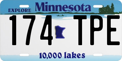 MN license plate 174TPE