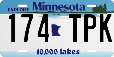 MN license plate 174TPK