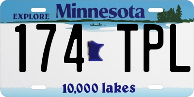 MN license plate 174TPL