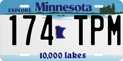 MN license plate 174TPM