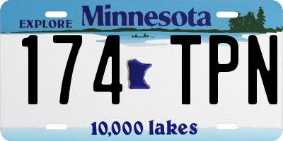 MN license plate 174TPN