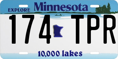 MN license plate 174TPR
