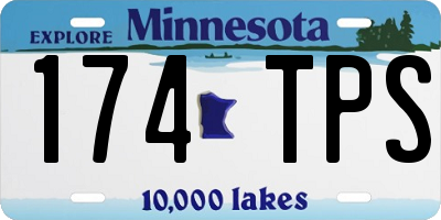 MN license plate 174TPS