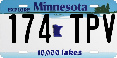 MN license plate 174TPV