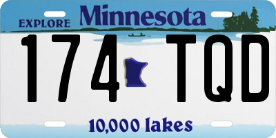 MN license plate 174TQD