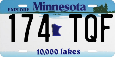 MN license plate 174TQF
