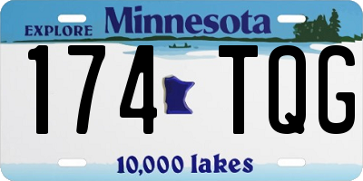 MN license plate 174TQG