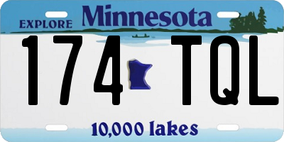 MN license plate 174TQL
