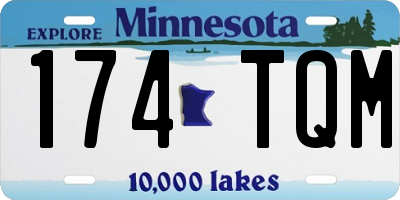 MN license plate 174TQM