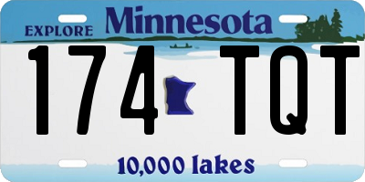 MN license plate 174TQT