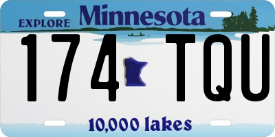 MN license plate 174TQU