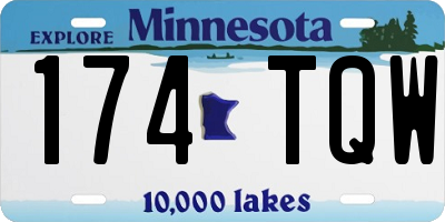 MN license plate 174TQW