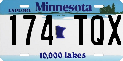 MN license plate 174TQX