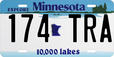 MN license plate 174TRA
