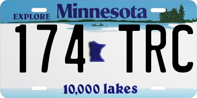 MN license plate 174TRC