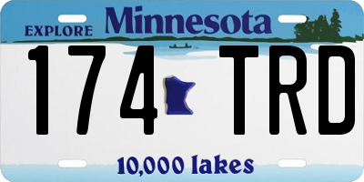 MN license plate 174TRD