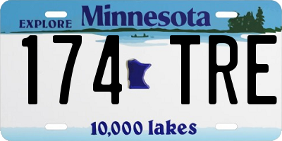 MN license plate 174TRE