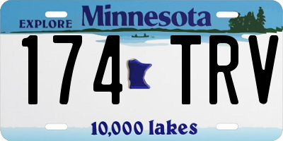 MN license plate 174TRV