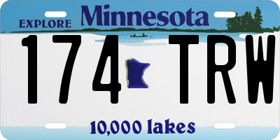 MN license plate 174TRW