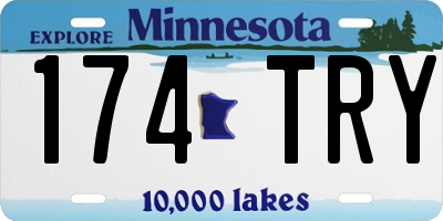 MN license plate 174TRY