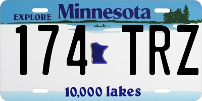 MN license plate 174TRZ