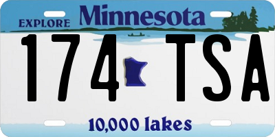 MN license plate 174TSA